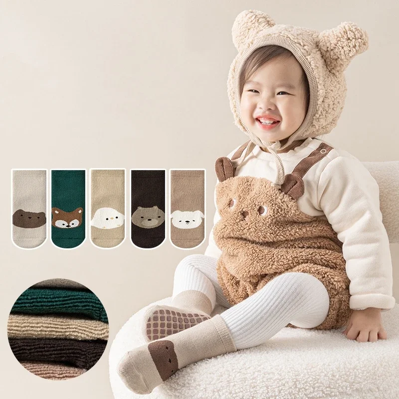 Thicken Baby Kids Thermal Socks Autumn Winter Trampoline Socks Warm Toddler Boy Girls Floor Socks Children Clothing Accessories