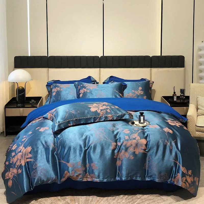 Home textile new light luxury thickened polished jacquard four-piece set