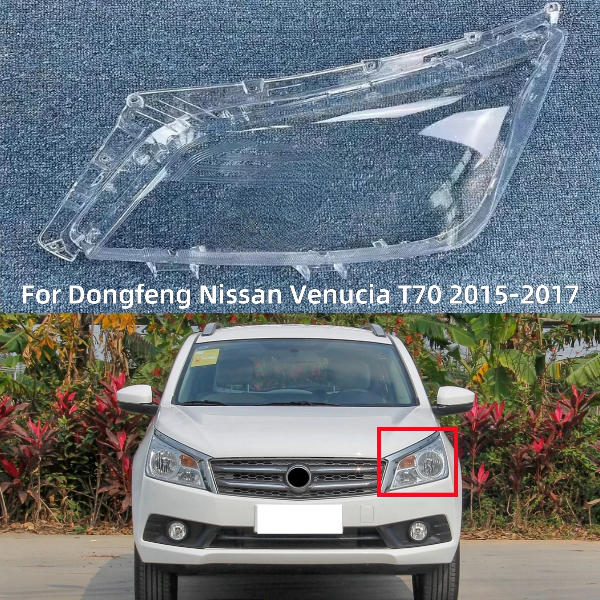 

For Dongfeng Nissan Venucia T70 2015 2016 2017 Accessories Car Headlight Lens Replace The Original Lens
