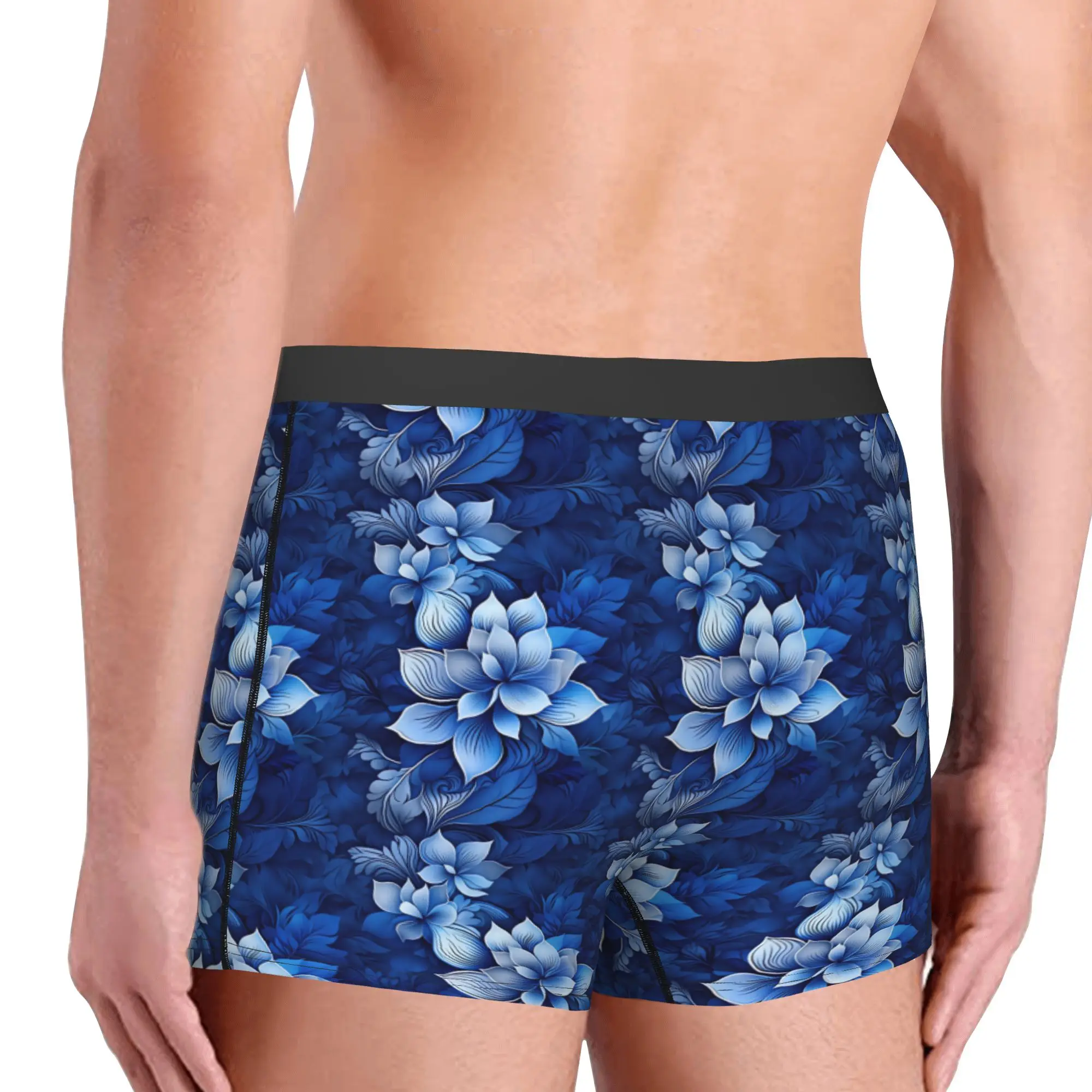 Luxury High 3D Floral Boxers Shorts Mens Fashion Trend 3D Flowers Briefs Underwear Novelty Underpants