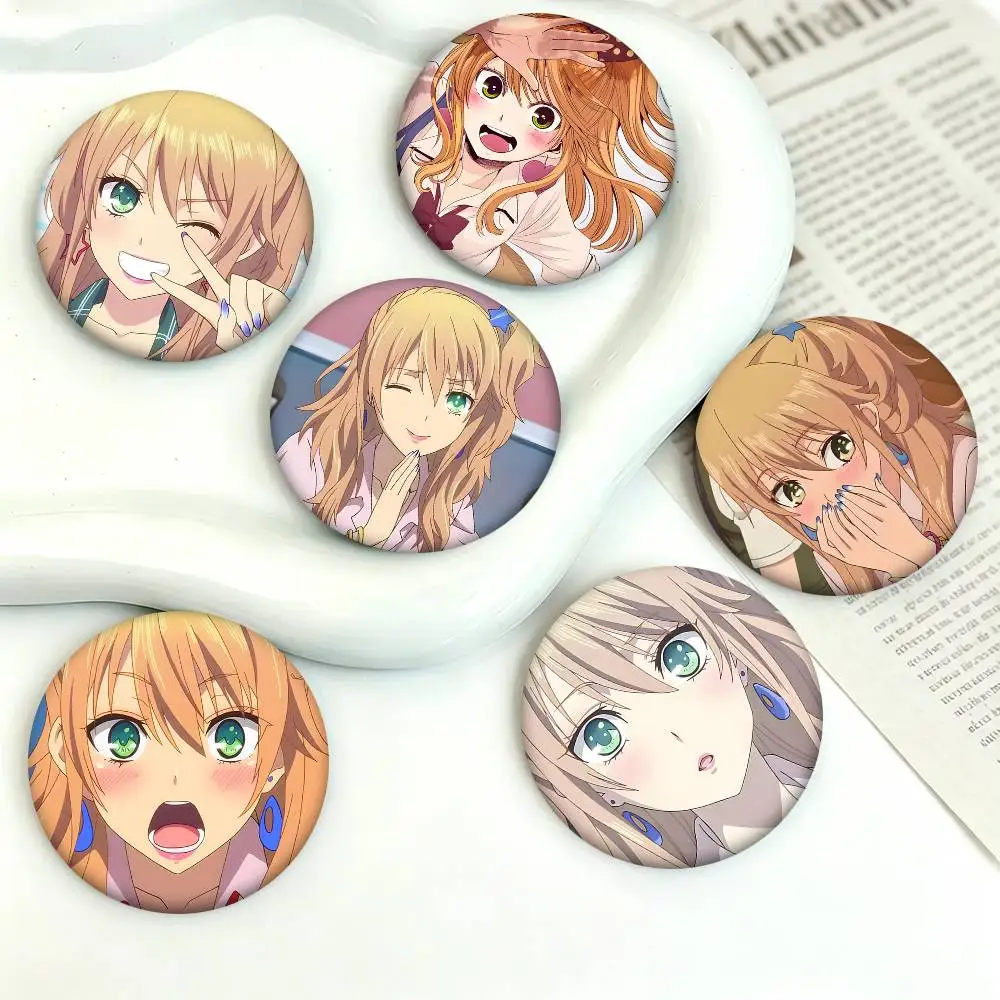 1pc Anime Citrus Girl Cartoon Style Badge Brooches On Backpack Decoration Round Enamel Pins For Accessorys