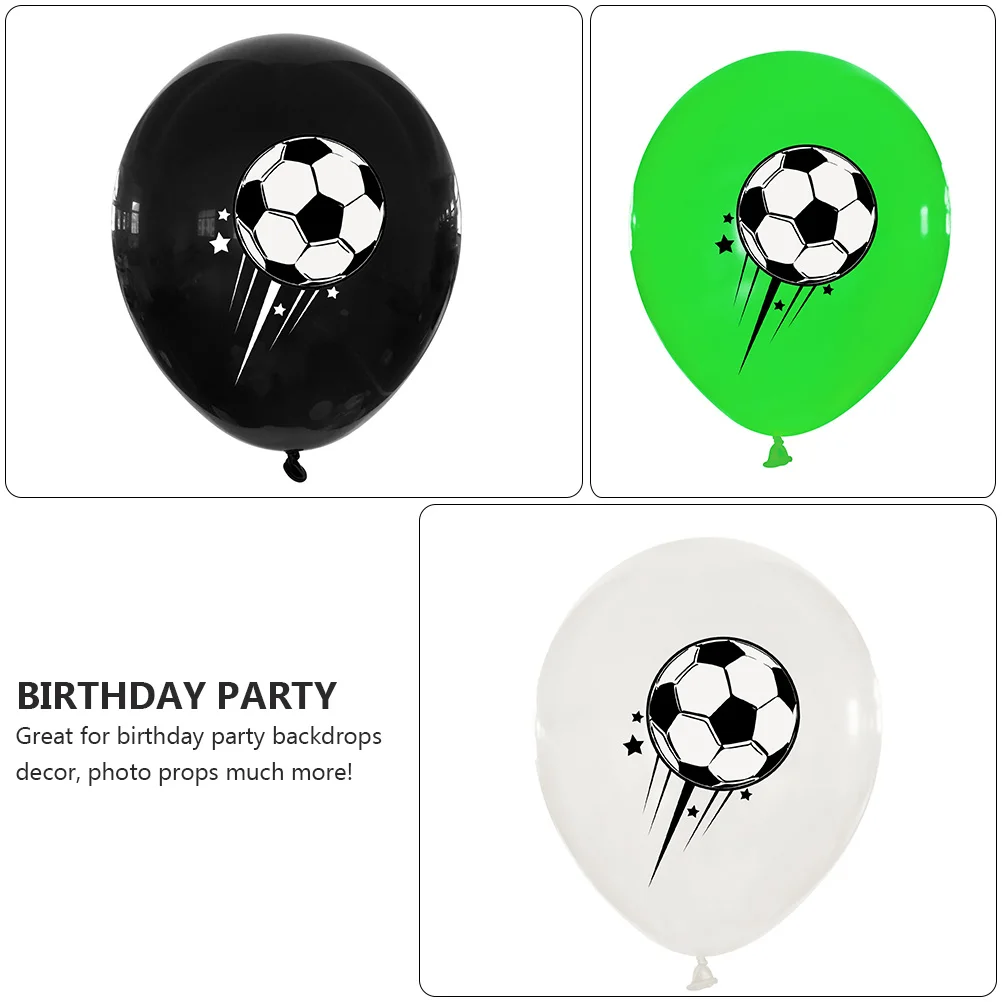 

30Pcs 12 Inches Football Printing Balloons Latex Durable Birthday Party Decor Soccer Theme Events Soccer Printing Balloons
