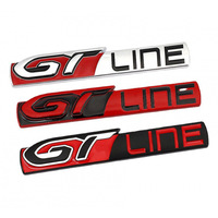 1X 3D Metal GT Line GTLINE Logo Rear Boot Trunk Emblem Side Fender Badge Decals for 308 508 3008 5008 Stickers Stinger