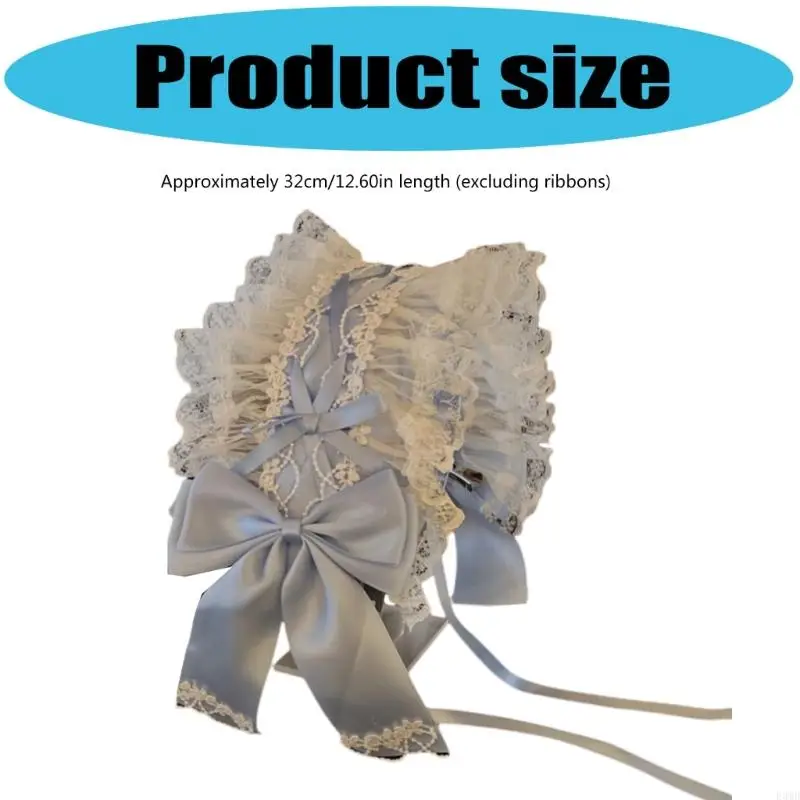 Diadema Anime Maid Cosplay Lolitas, tocado con lazo encaje, accesorios para cabello, lazos agradables, banda para