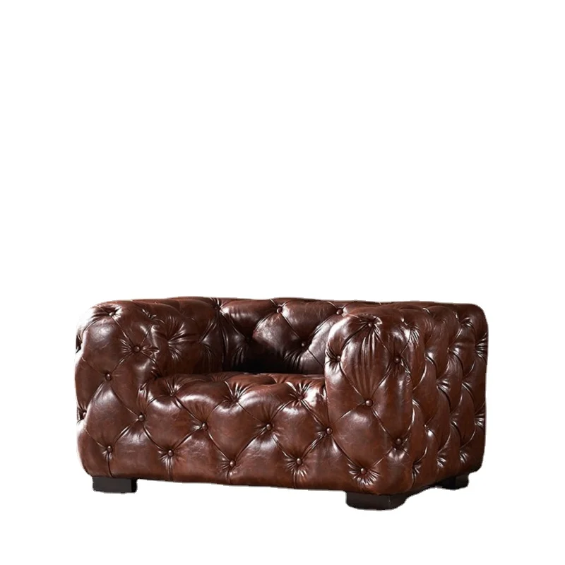 Vintage Industrial 3 Seater Chesterfield Sofa Indian Jodhpur Style Tufted Upholstery Couch European Style Modern Leisure Sofa