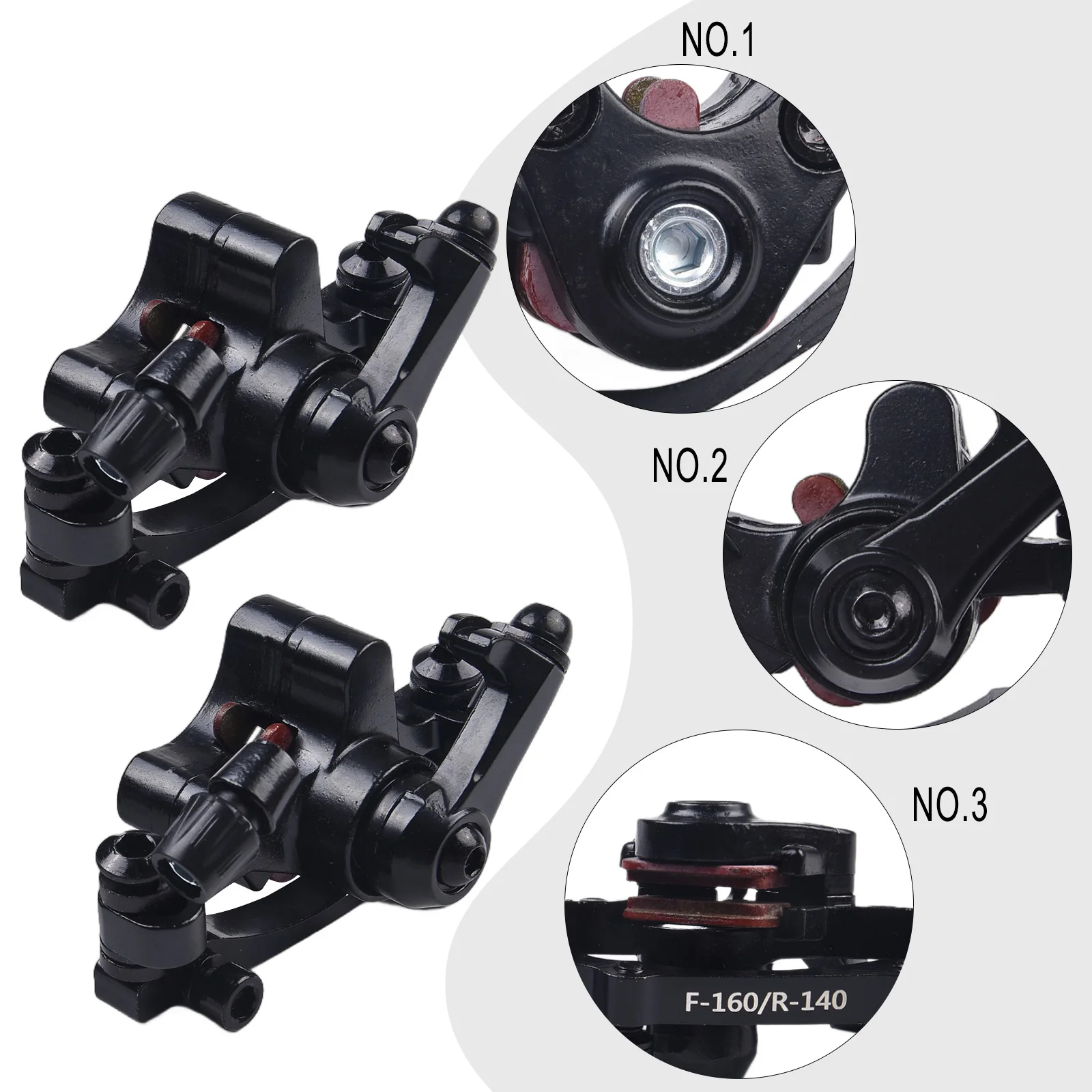 1/2pcs Bicycle Disc Brake Front Rear Hydraulic Brakes Caliper For Mountain Bike Cycling Accessories Bicycle Mechanical Caliper
