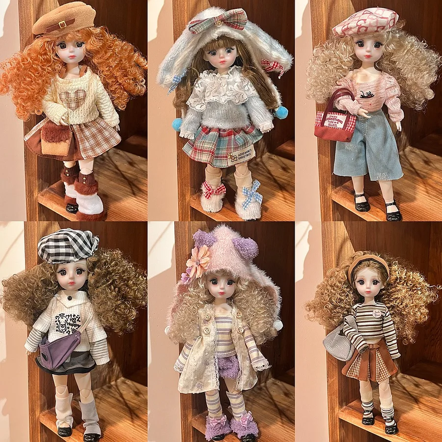 Кукла BJD 1/6, 30 см, милая кукла Лоли, 20 точек артикуляции, губы с ручной росписью, волосы в стиле лапши быстрого приготовления, белая кожа, модная одежда, аксессуары для переодевания