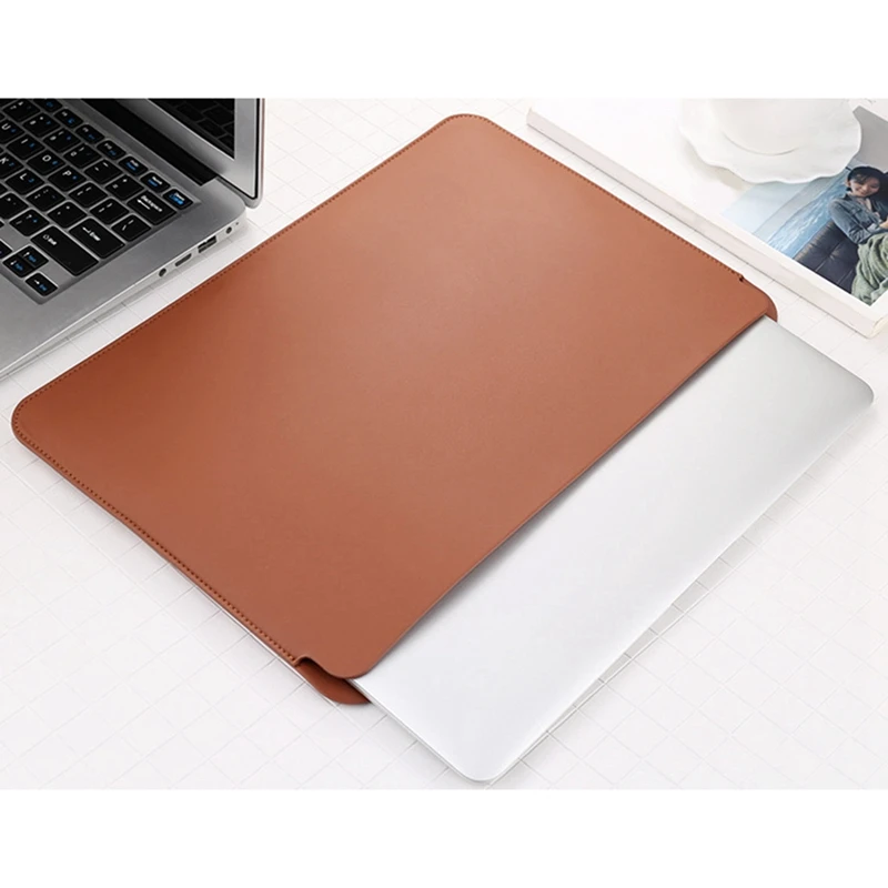 For  2019/2018 General Purpose 13.3 Air/Pro Laptop Leather Laptop Bag Tablet Case Protective Sleeve