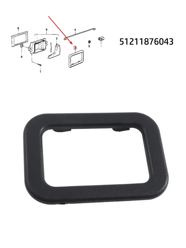 

Car Interior Door Handle Cover Trim Bezel For BMW E30/E28/E24/E23 51211876043 Rear Driver Side Interior Door Handle Bezel