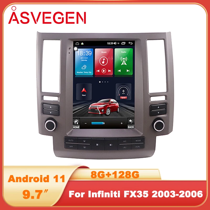 

12.1” Android 11 Car Radio For Infiniti FX FX35 2003-2008 With 128G CarPlayTesla GPS Navigation Auto Multimedia Video Stereo