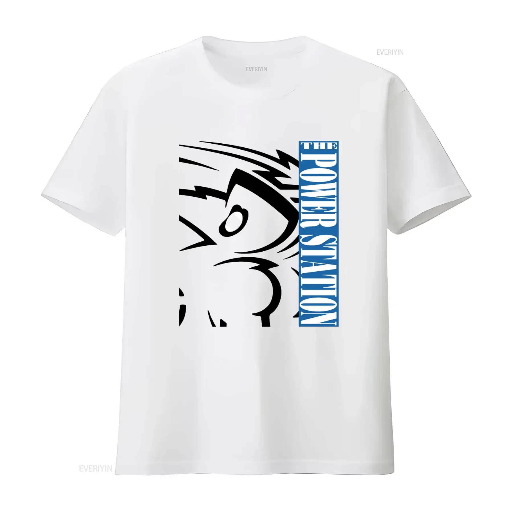 Camiseta Vintage Rara dos Anos 80 (1986) The Power Station Robert Palmer Duran com Estampa, Lavada, para Uso Diário, Ligeiramente Fashion