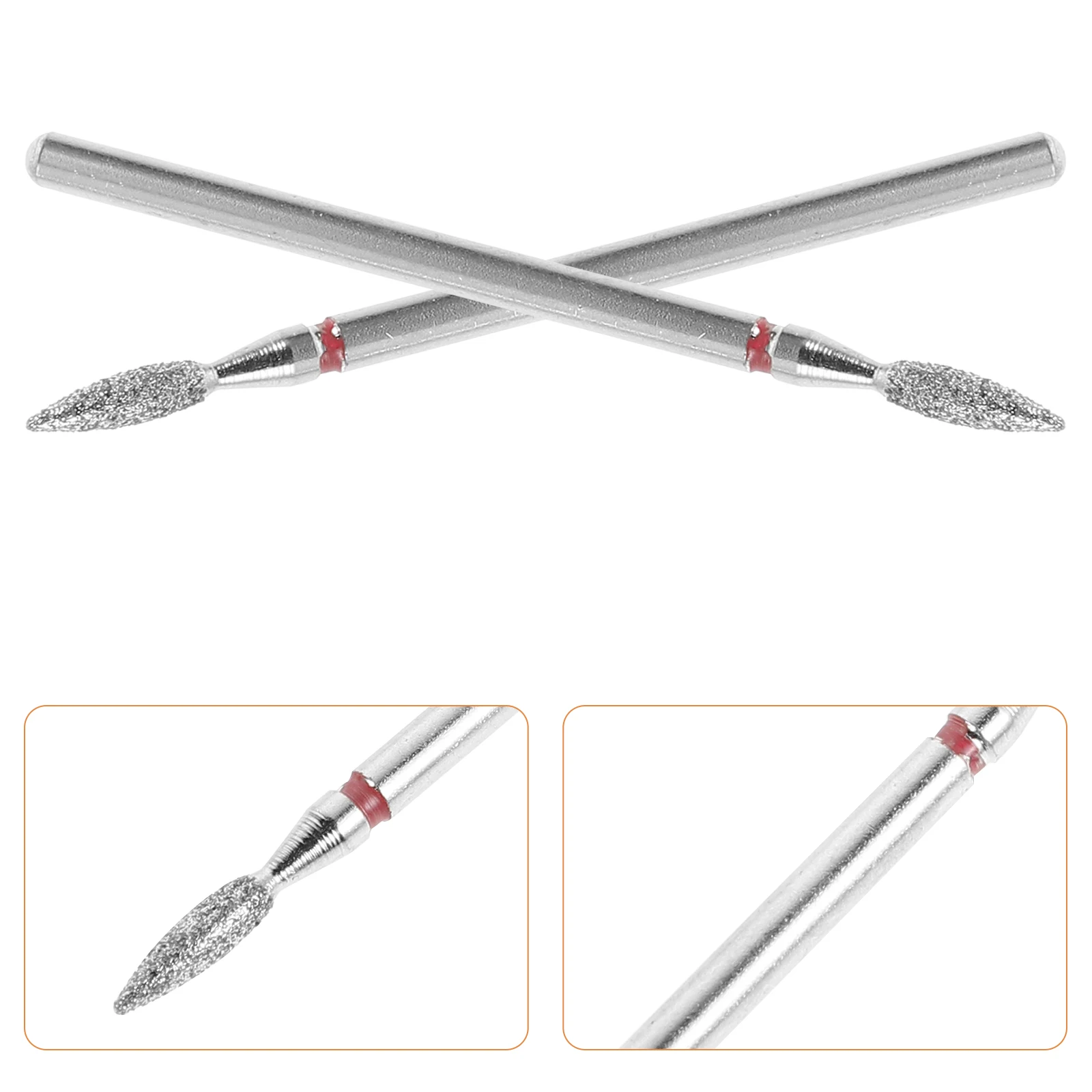 

6pcs Drill Bits Set Professional Cuticle Removal Grinding Heads Manicure Tools For Salon Home Use Firm Steel Material Cuticle