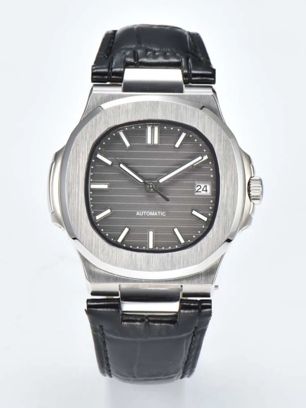 Hot Sale 40mm 8215 Classic Fashion Casual Men's Watch, Sapphire Crystal Leather Strap Luminous Waterproof, Business Men's Watch