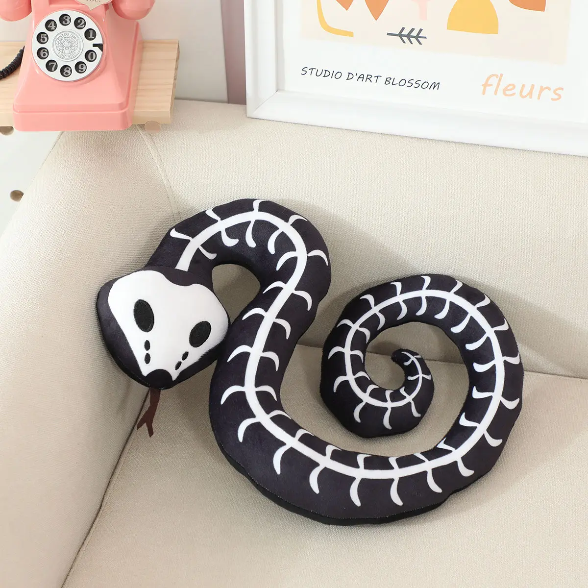 Simulation Snake Plush Toy Cartoon Creative Animal Toys Five-pointed Star Snakes Stuffed Dolls Kawaii Room Decor Kids Gifts