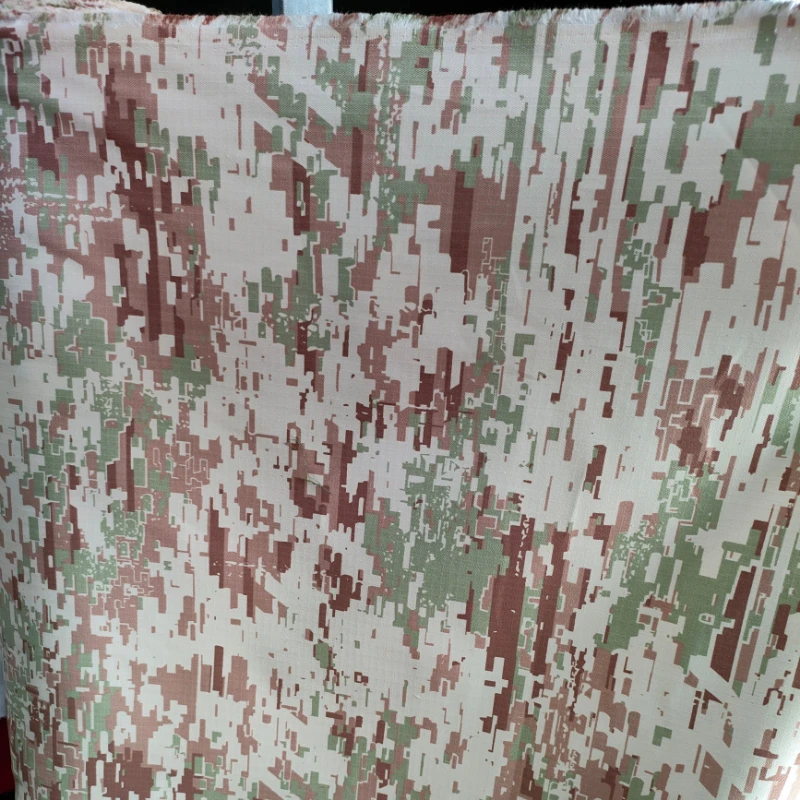 Camouflage Fabrics Thickened Outdoor Geometric Print Twill Khaki Blend Fabric Sewing TMC Hunting Accessories Tactical Gear DIY