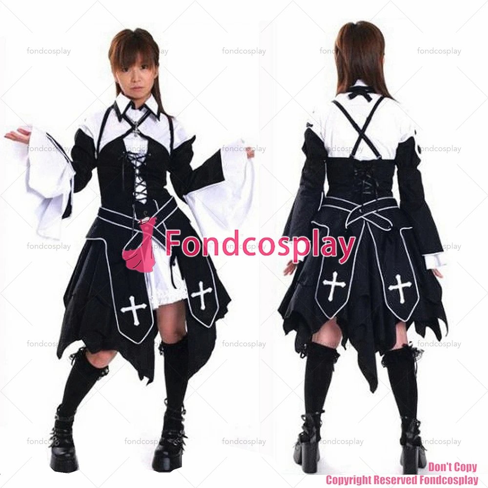 

fondcosplay hiphop Gothic Tripp Lolita Punk Fashion Outfit black cotton Dress Cosplay Costume CD/TV[CK118]