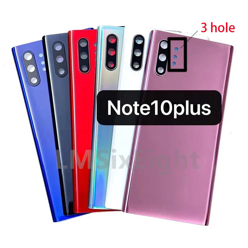 New For Samsung Galaxy Note10 N970 Note 10 plus N975 Back Battery Cover Rear Door Housing Case Glass Panel Camera Lens Parts