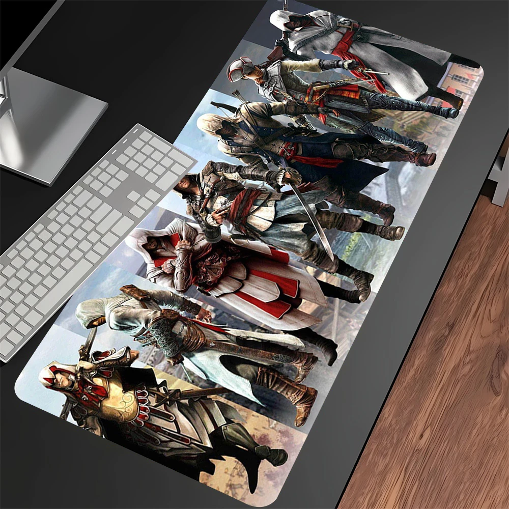 لعبة قاتل العقيدة ماوس الوسادة الكرتون Lockedge لوحة ألعاب كبيرة ألعاب الكمبيوتر لوحة المفاتيح حصيرة عدم الانزلاق ماوس الكمبيوتر الحصير مكتب كبير #1