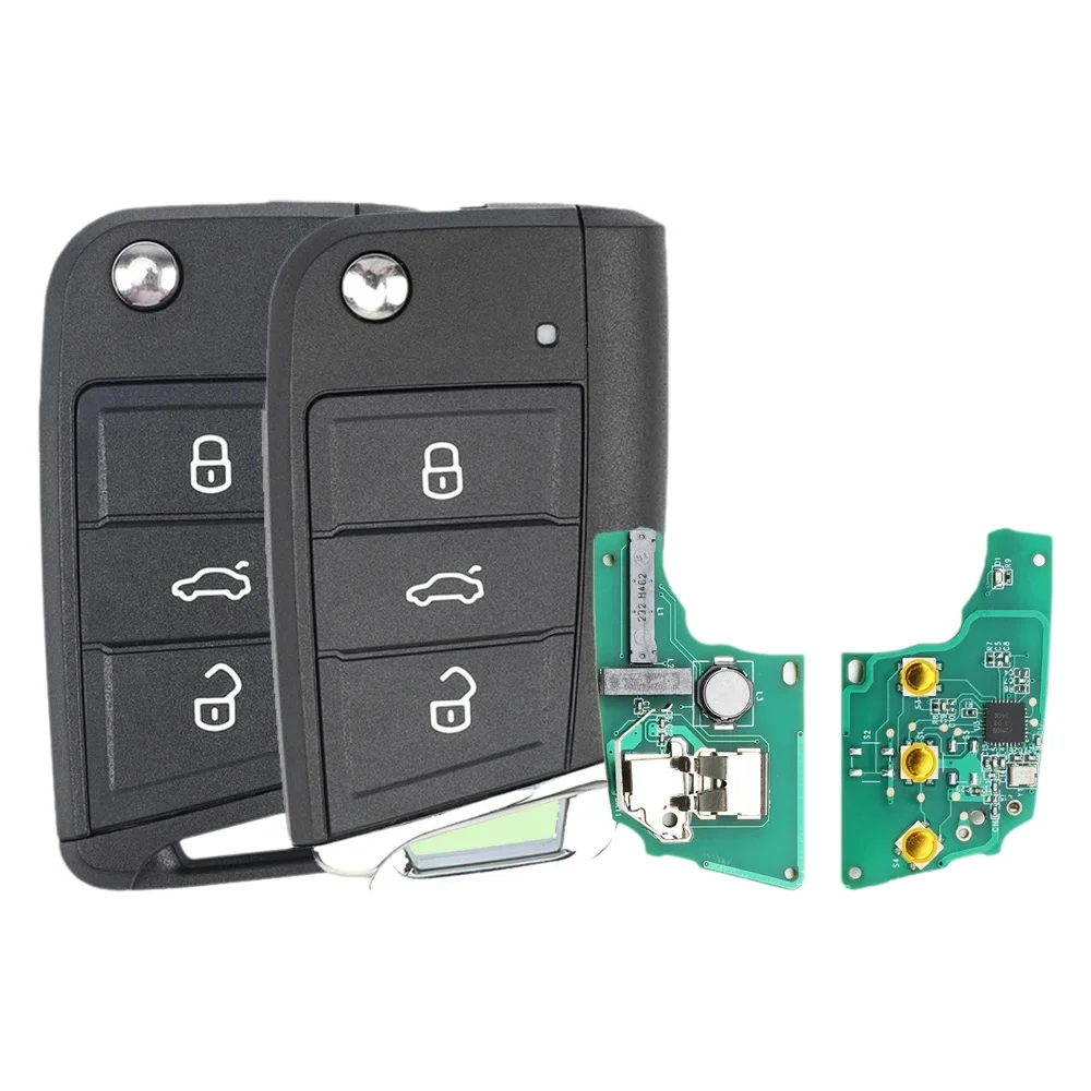 Inteligentny pilot zdalnego sterowania Leo Smart Flip do VW Volkswagen Seat Golf 7 MK7 Touran Polo Tiguan Keyless Go / Bez Keyless Go 433MHz MQB48-CHIP — 2