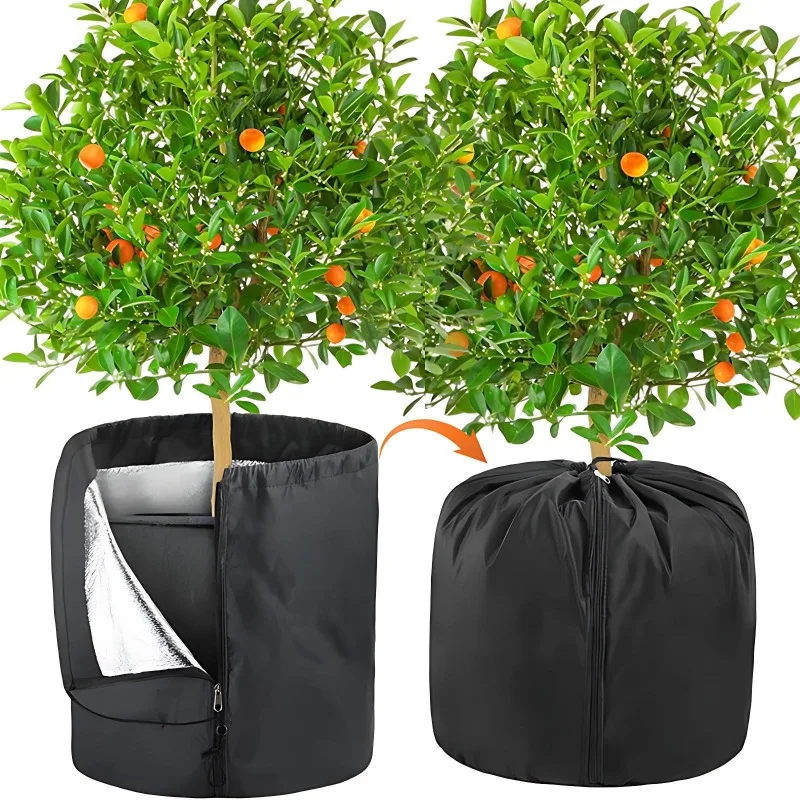 

Многоразовые морозные крышки для растений, зимние защитные сумки со шнурком, морозостойкое садовое одеяло с защитой от насекомых для деревьев, кустарников, пальм