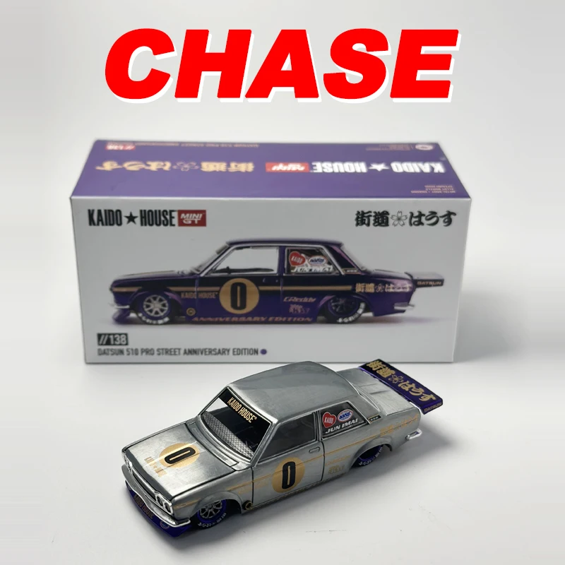 Kaido House Datsun 510 Pro Street Anniversary Edition Alloy car Model 138 Chase