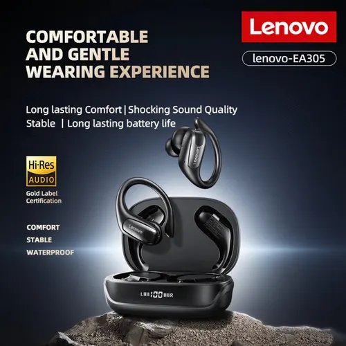Auriculares inalámbricos Bluetooth Lenovo EA305 tipo C auriculares de alta calidad de sonido 360 °   Auriculares con efecto de sonido panorámico Auriculares IPX5