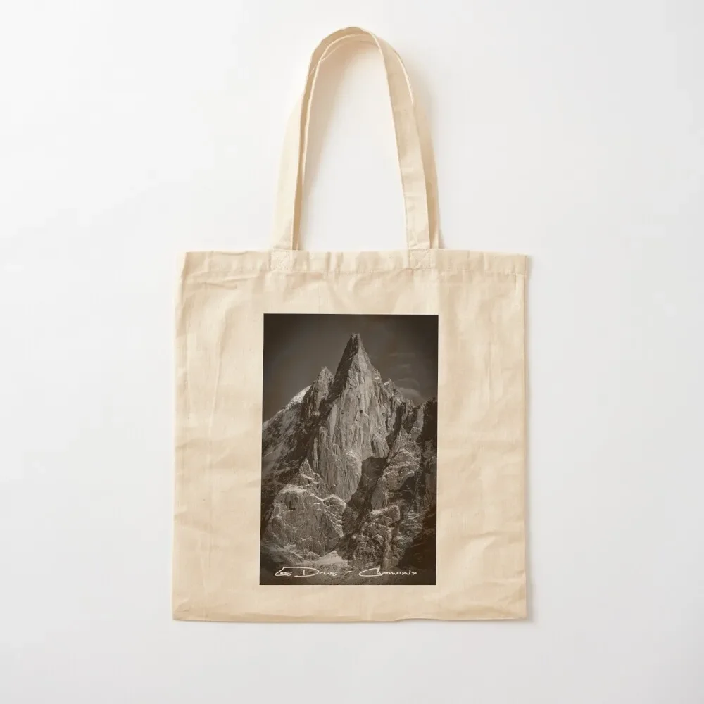 

Les Drus, Chamonix Mont Blanc Tote Bag Fabric bag custom bags tote bag custom