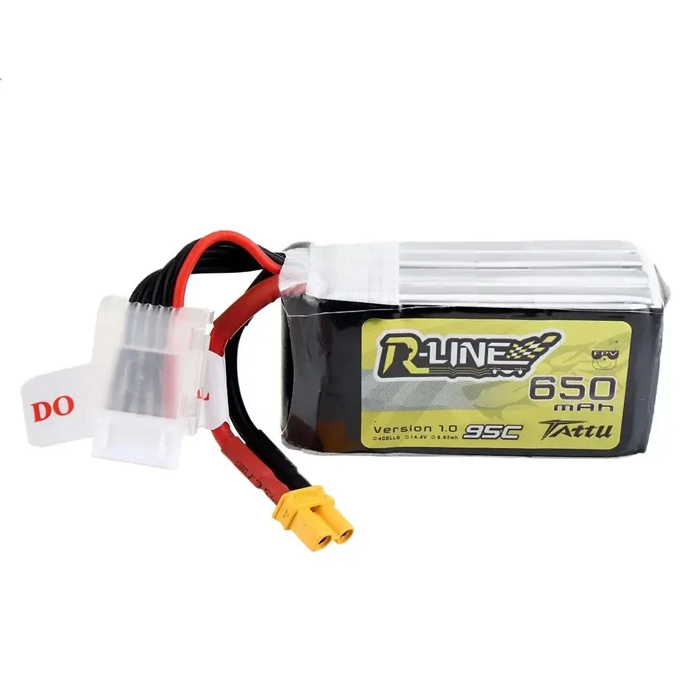 Gens Ace Tattu r-line, 1.0 650mah 750mah 95C 3S 4S 1P LiPo baterai isi ulang untuk Quadcopte Drone balap RC FPV