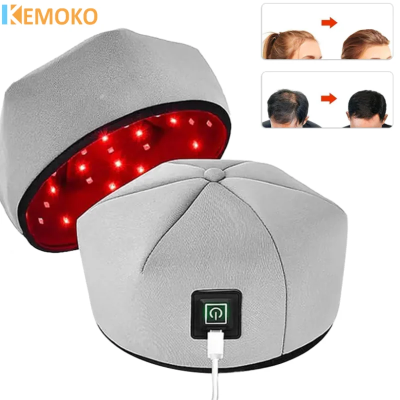 

Hair Growth Cap LED Red Light Therapy Anti Loss Hair Cap Treatments Hair Regrowth Anxiety Head Stress Relief Scalp Relax Helmet