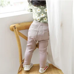 New Baby Leggings Girls BoysCotton Big PP Pants Spring Autumn Kids Girl Pants Fashion High Waist Long Trousers Children's Pant