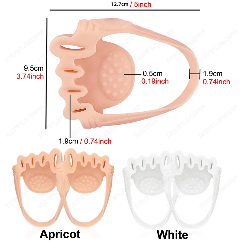5홀 발가락 분리기 앞발 패드 통증 완화 겹치는 발가락 분리기 통기성 발가락 분리기 교정기 발 관리 도구