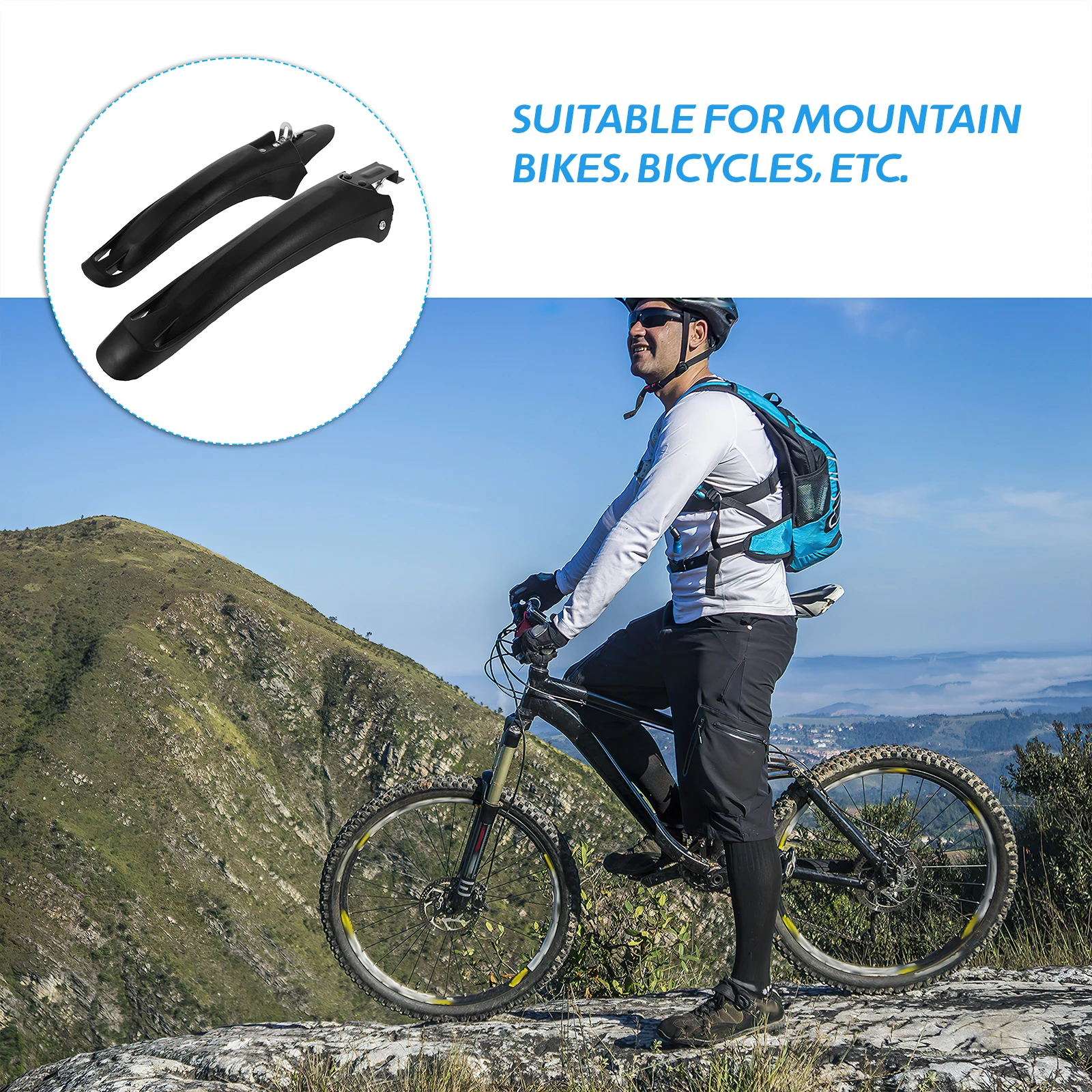 

1Pair Mountain Bike Mudguard Set Durable Front Rear Mud Guards Cycling Tire Protection Splash Guard Bicycle Accessories