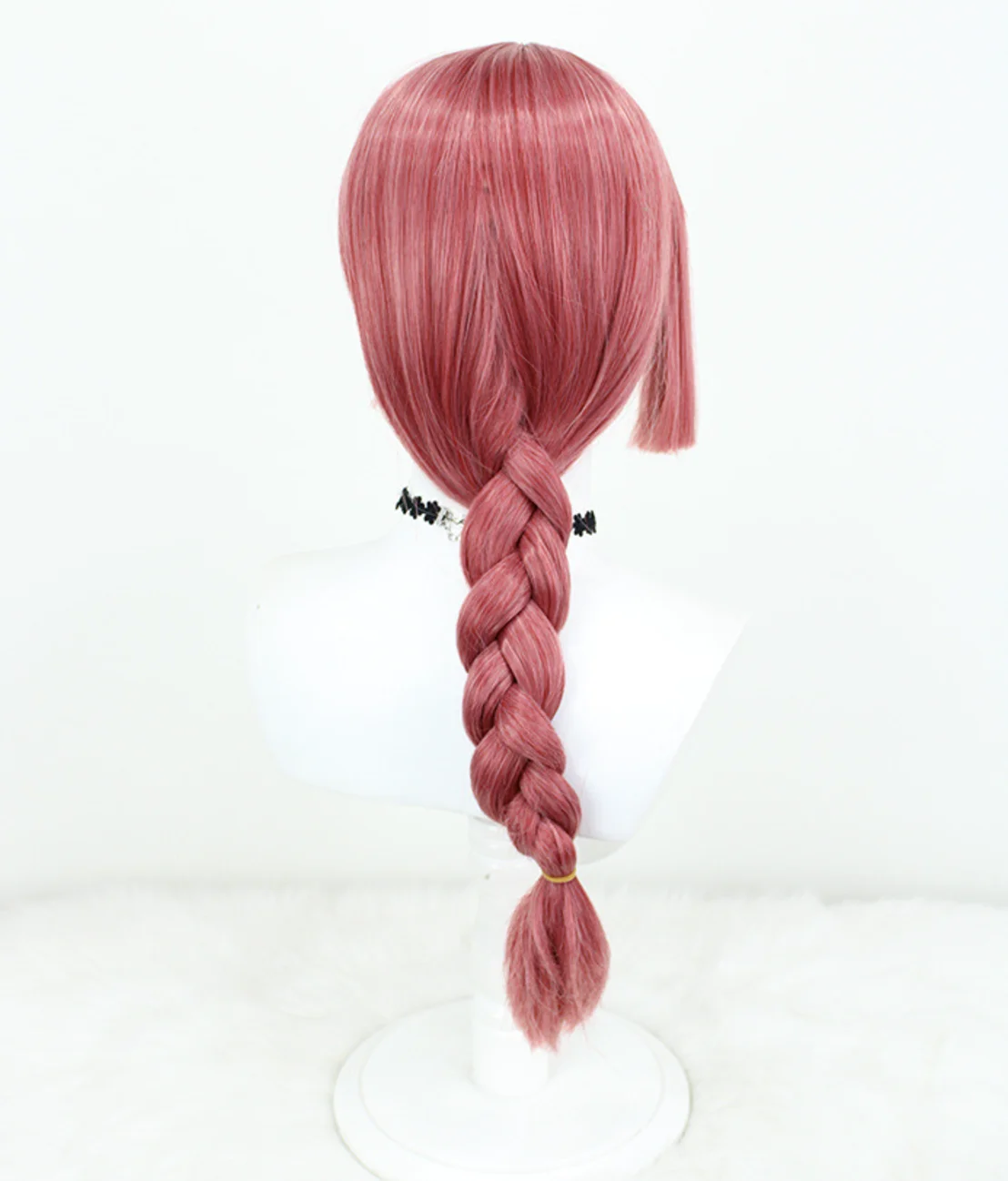 Anime Chainsaw Man Makima Cosplay Pruik Voor Vrouwen Lang Rose Rood Hittebestendig Synthetisch Haar