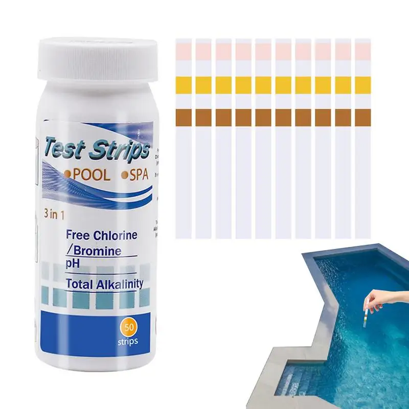 Strip uji PH kolam renang multifungsi, penguji Ph kolam renang, Kit pengujian alkalinitas kertas deteksi kualitas air Spa