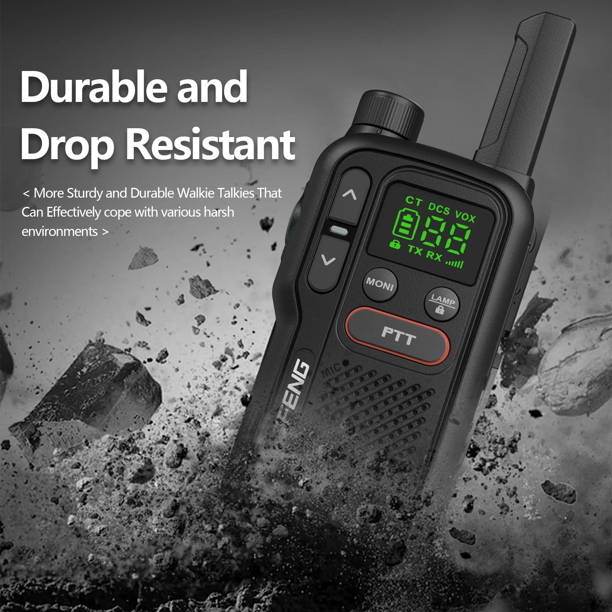 Baofeng BF-T18 جهاز اتصال لاسلكي صغير PMR446 طويل المدى قابل لإعادة الشحن 446 ميجا هرتز دعم نوع-C مصباح يدوي 16CH للتخييم راديو اتجاهين