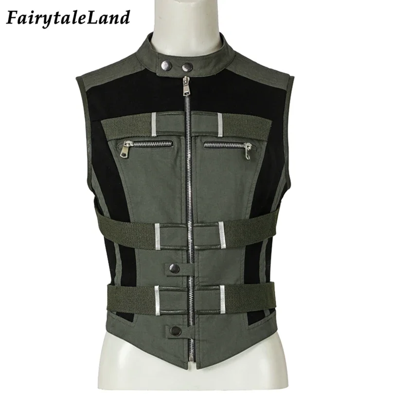 Halloween Natasha Yelena Cosplay Costume Green Vest Custom Made Carnival Hero Outer Wear