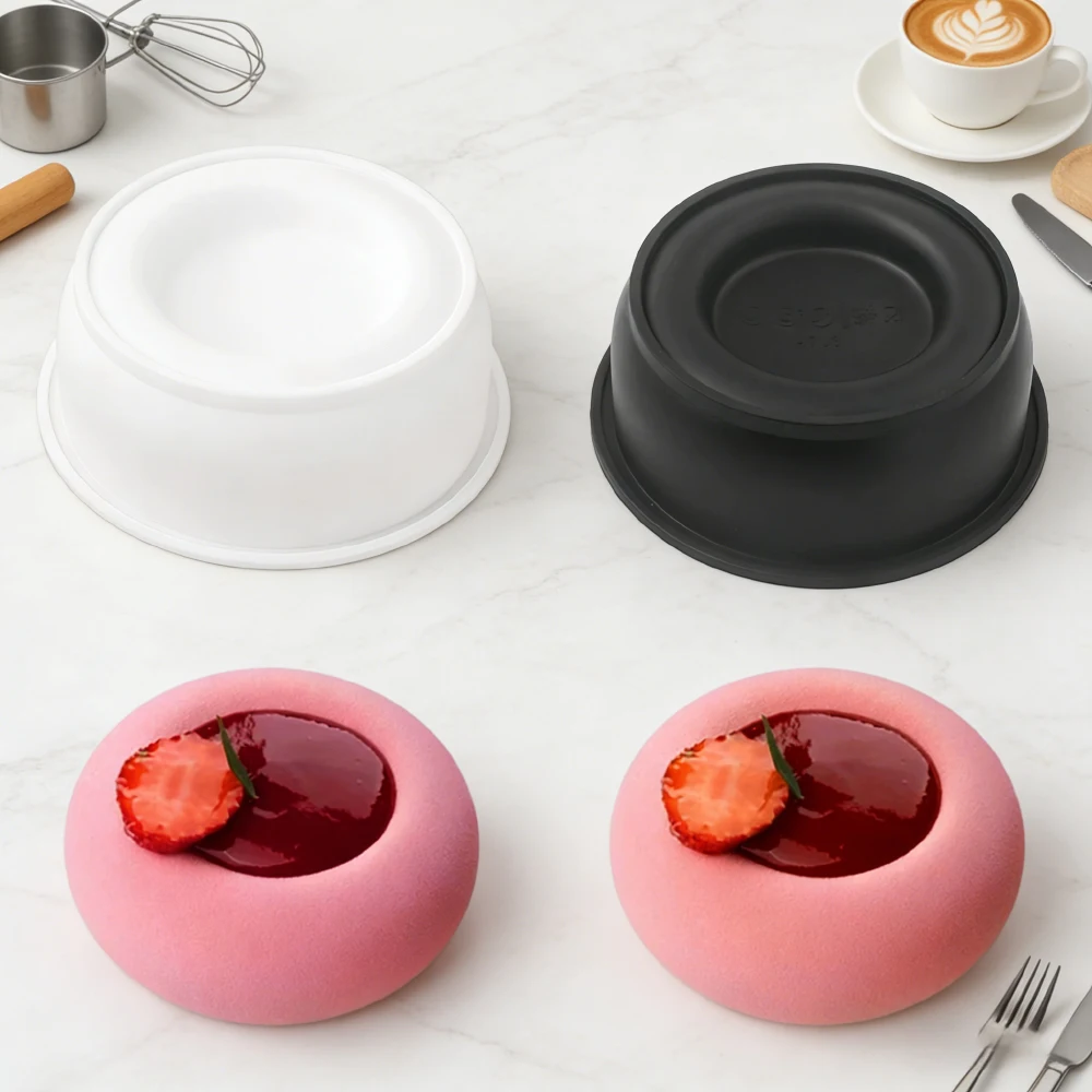 1 or 6 or 15-Cell Round Concave Design Mousse Cake Moulds Ki