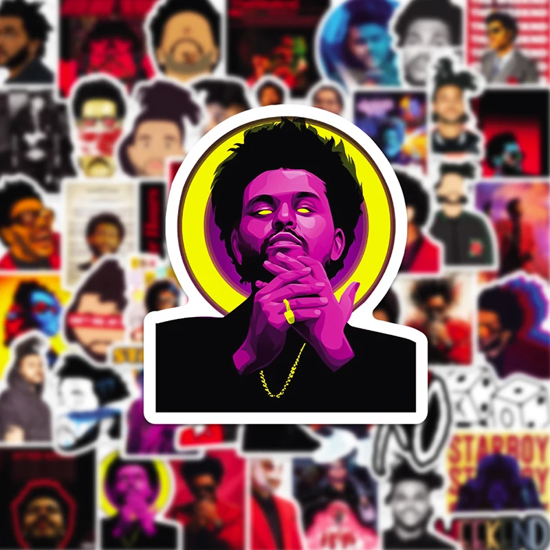 50PCS DIY Graffiti Stickers Cartoon Figure The Weeknd Water Cup Laptop Skateboard Theme Party Waterproof Decoration Sticker Gift