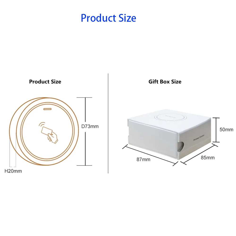 TTLock BT التحكم في الوصول الصغير 13.56 ميجا هرتز قارئ رفيد S7 قفل الباب قارئ بطاقات لوحة المفاتيح المعدنية IP66 مقاوم للماء وقت الحضور المعدني #6