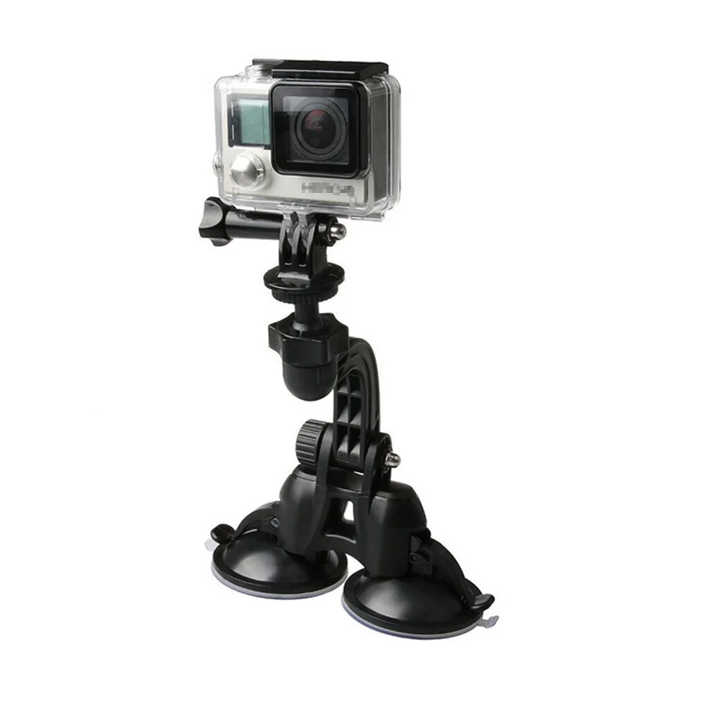 

Double Suction Mount Bracket For Car Universal Action Camera Holder 180-Degree Adjustable Black Abs Suction Cup Camera