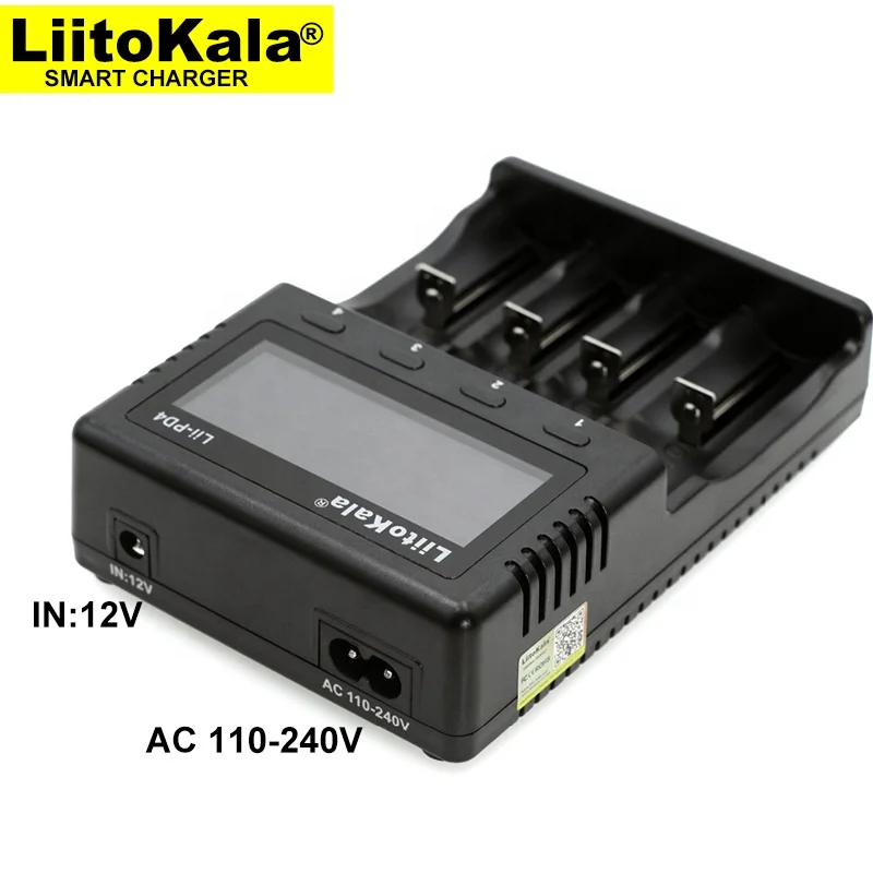

LiitoKala Lii-PD4 4-Slot Charger for 18650 26650 21700 18350 14500 AA AAA Lithium NiMH LiFePO4 Battery RC Parts & Accs