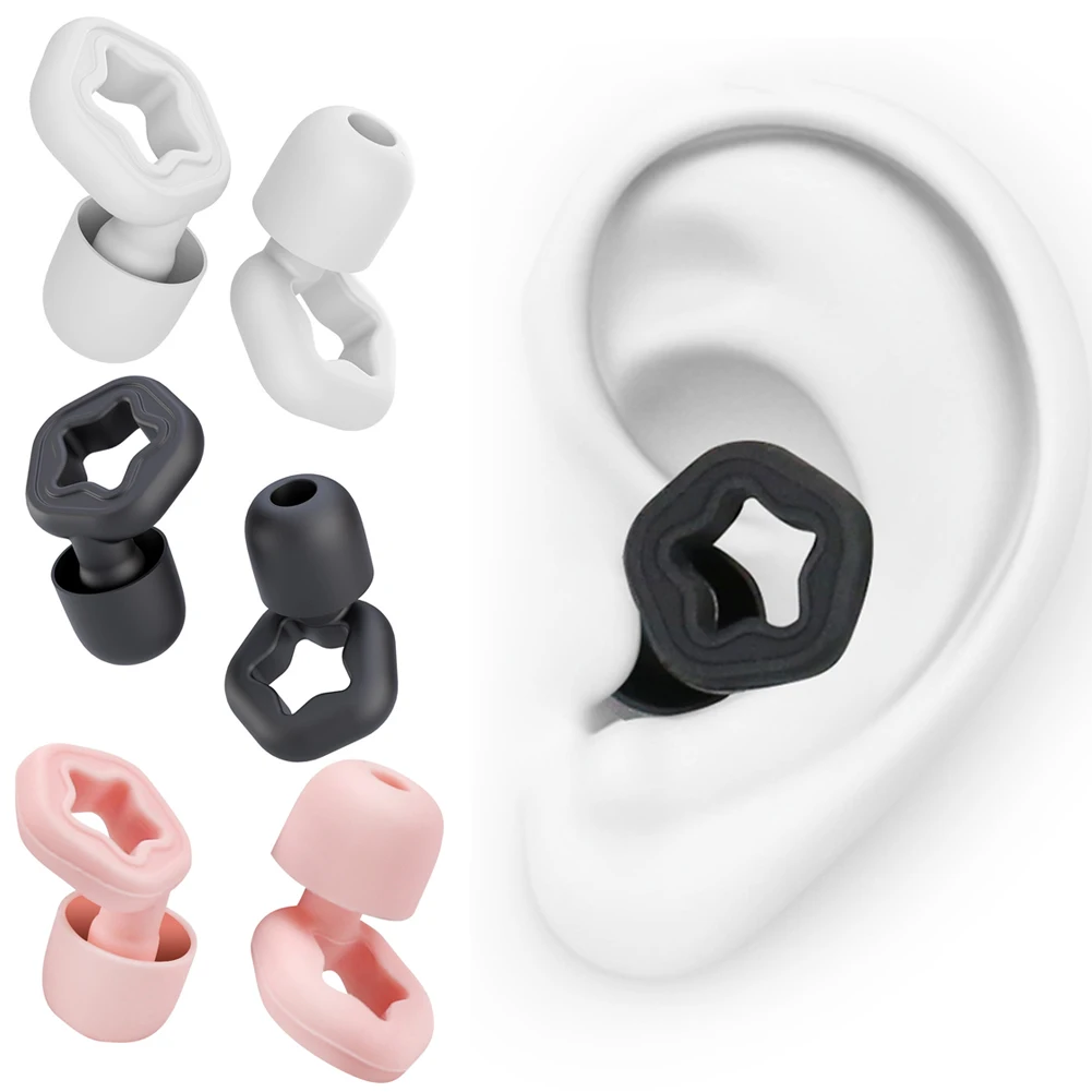 سدادات أذن من السيليكون لإلغاء الضوضاء قابلة لإعادة الاستخدام لمنع الضوضاء سدادات حماية السمع للسباحة والدراجات النارية