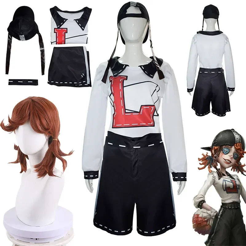 

Anime Game Cheerleader Identity V Lily Barriere Cosplay Costume Wig Heat Resistant Party Uniform Set Woman Roleplay