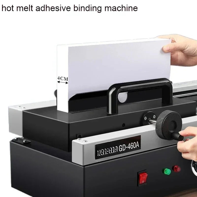 

Glue Binding Machine Desktop Hot Melt Adhesive binding machine Tender Book Document Binding Machine Office