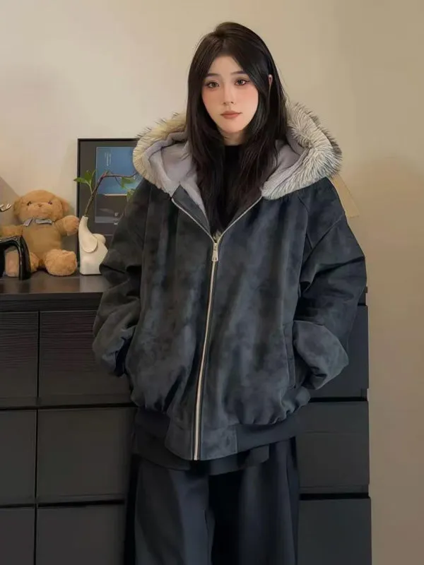 

Утепленная флисовая куртка с капюшоном, хлопковое пальто для мужчин и женщин, теплая зимняя одежда Cleanfit для пар, верхняя одежда из хлопка