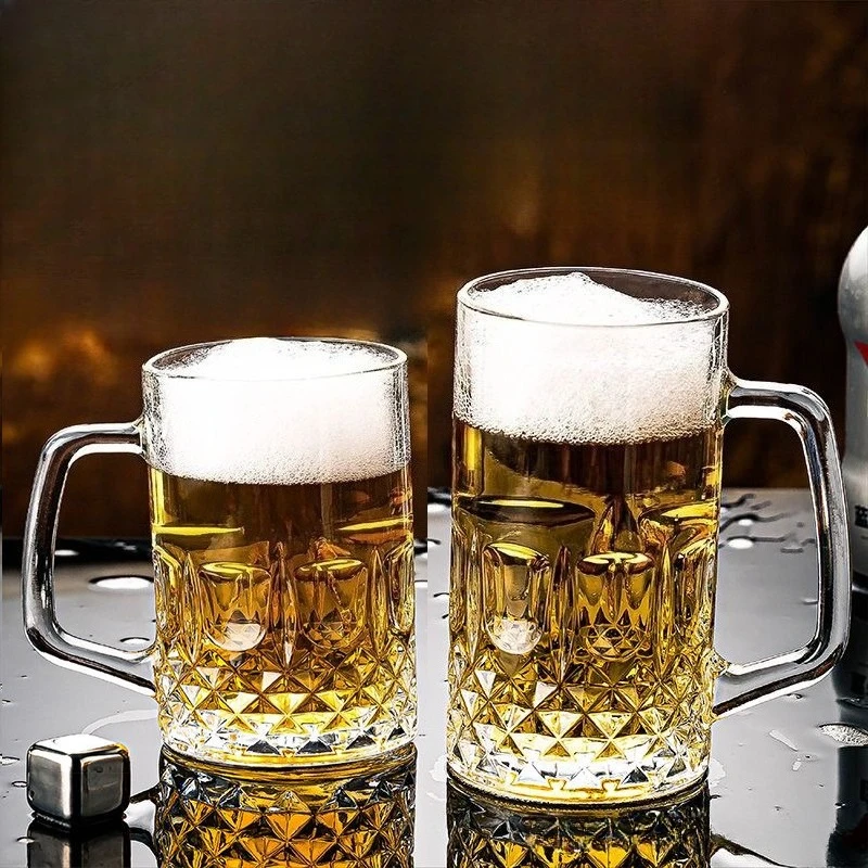 1 stücke 600 ml/1000 ml Neue Licht Luxus Bier Glas High-End-Draft Bier Tasse Haushalt Große kapazität Exquisite Glas Tasse Wein Gläser