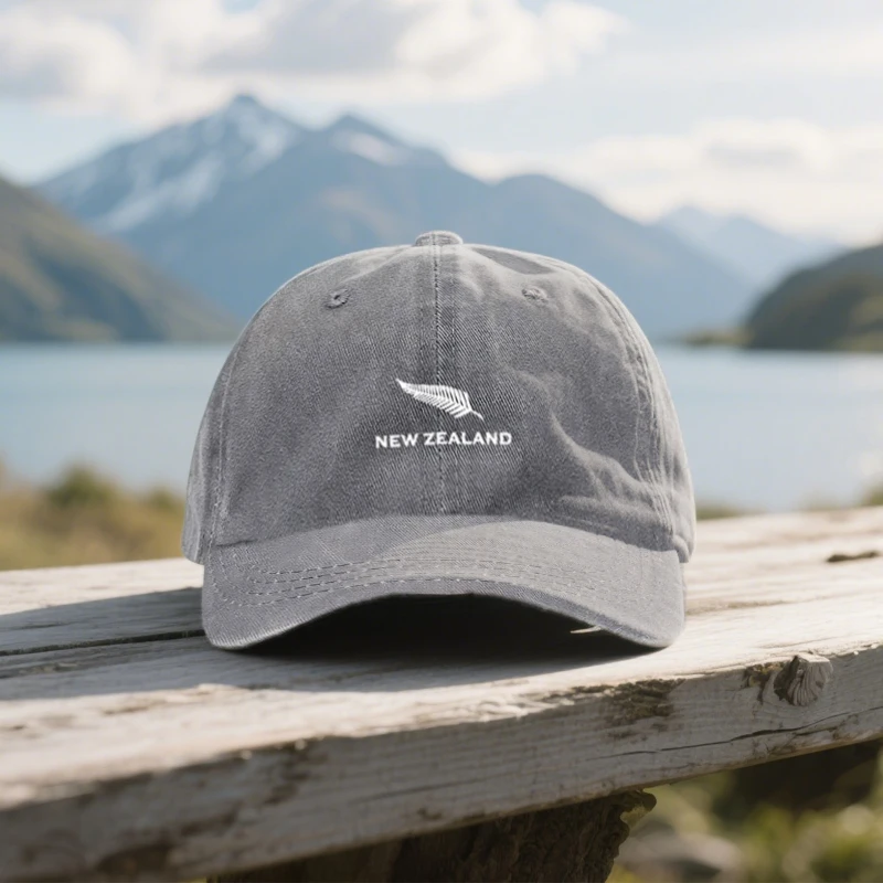 New Zealand Theme Distressed Unisex Hat for Travel Outdoor Dad Hat Adventure Vintage Washed Cotton Cap Feather Streetwear Style
