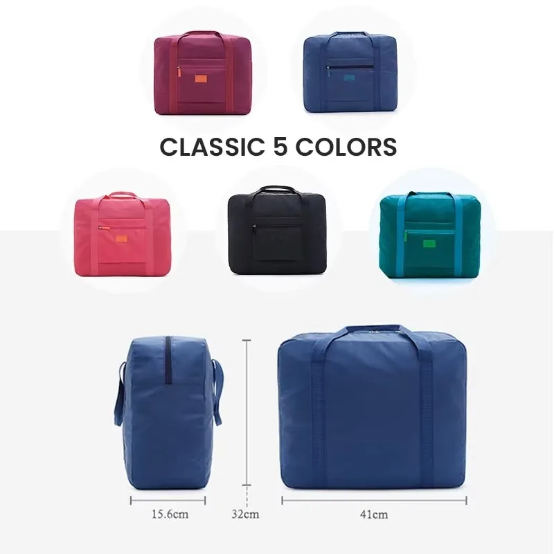 Foldable Travel Duffel Bag Lightweight Travel Bag for Women and Men Tote Carry On Luggage Bag Weekender Overnight Bag view 5