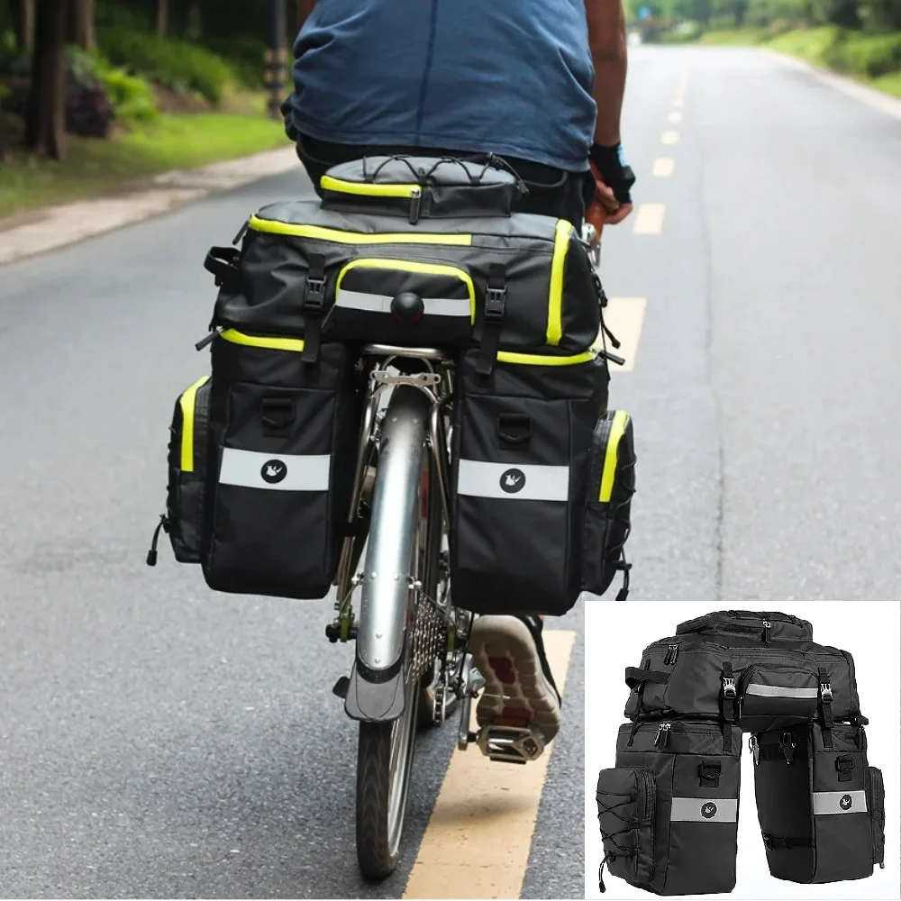 Rhinowalk 75L Bike Panniers Quick Release Bike Rear rack Bag Multifunctional Bike Bag