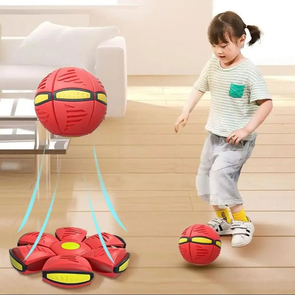 لعبة كرة الصحن الطائرة القابلة للتحويل للأطفال، لعبة تهوية سحرية للاستخدام الداخلي والطفل، لعبة كرة مرنة ممتعة للكلاب الأليفة